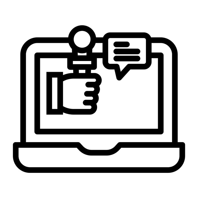 See more icon inspiration related to live, news, interview, ui, music and multimedia, chat bubble, electronics, communications, chat, hand, microphone, edit, screen, communication, laptop, monitor and computer on Flaticon.