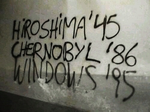 Here be Dragons #hiroshima #chernobyl #windows