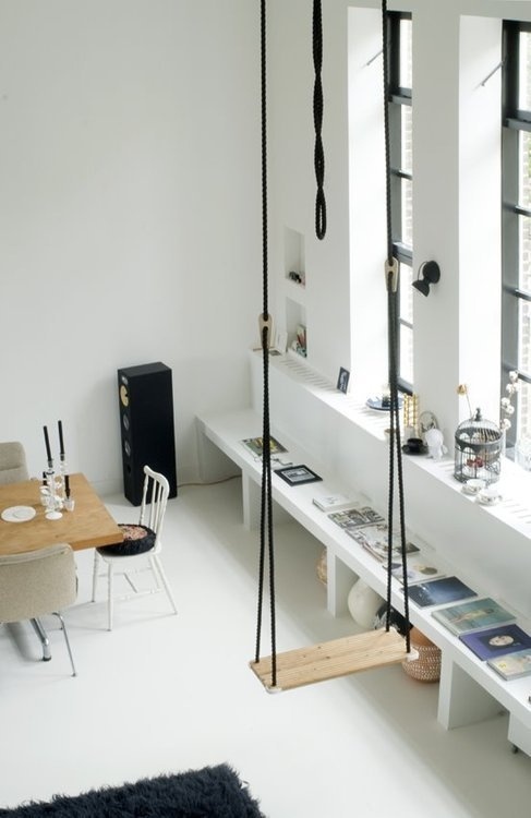 CJWHO ™ #diningroom #white #design #photography #architecture #swing #fun