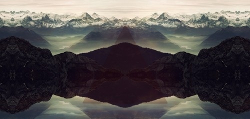 Mountains, sea sky. #triangle #mountain #manipulation #landscape