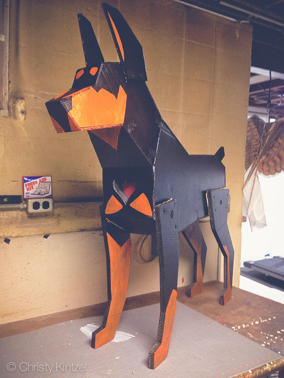 Tumblr, doberman.photos, shinyblackdeer #doberman #cardboard #dog
