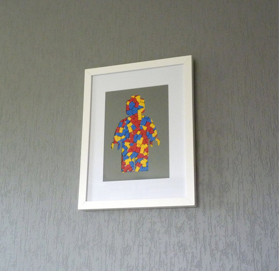Frame Silhouette Of A Minifig In Lego Pieces #tech #flow #gadget #gift #ideas #cool