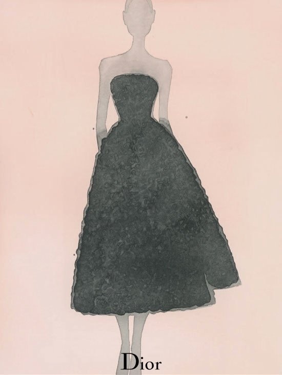 Watercolor Dior Illustrations by Mats Gustafson #arts #illustrations #inspirations