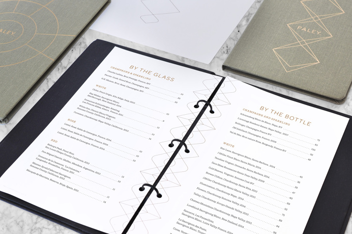 Paley restaurant identity los angeles usa branding corporate design business card print restaurant bar logo logotype interior designer minim