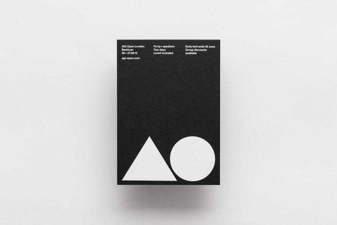 Flyer #invite #circle #frame #white #agi #invitation #flyer #design #graphic #black #triangle #open #type #modernist #typography