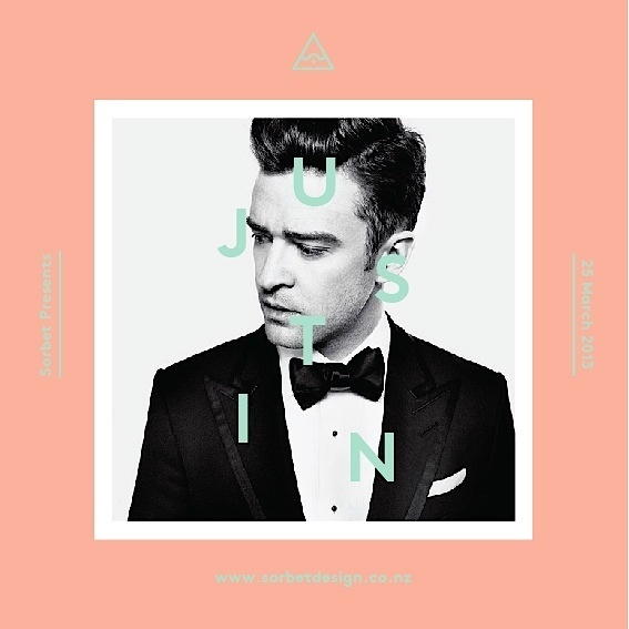 JT #justin #album #sorbet #cover #art #poster #timberlake #jt #typography