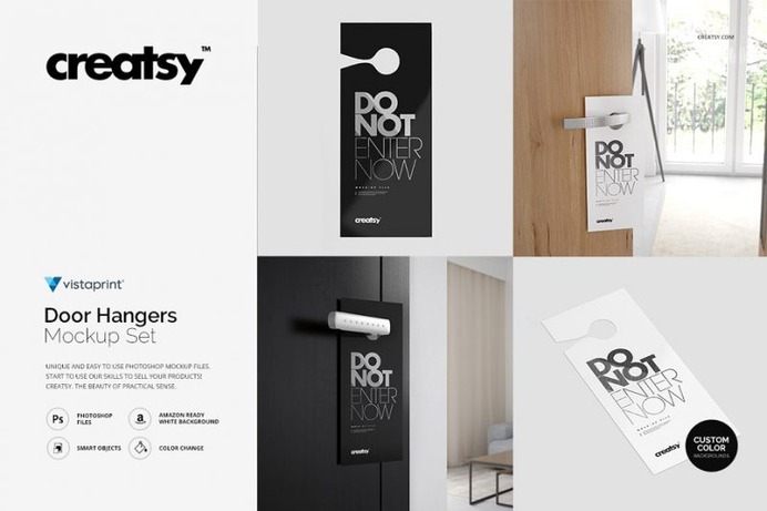 Door Hangers Branding Mockups