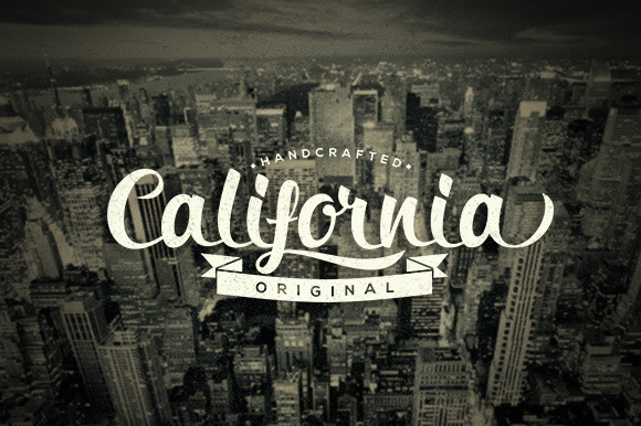 Handcrafted California #lettering #script #vintage #hand #california #typography