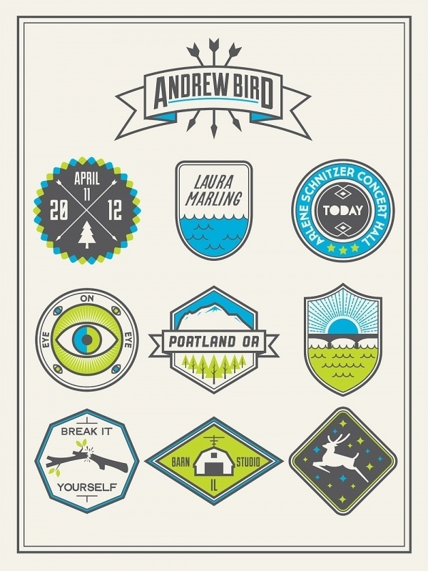 Dribbble - ANDREW BIRD POSTER 03.jpg by Stewart Scott-Curran #logo #stamp #design #poster