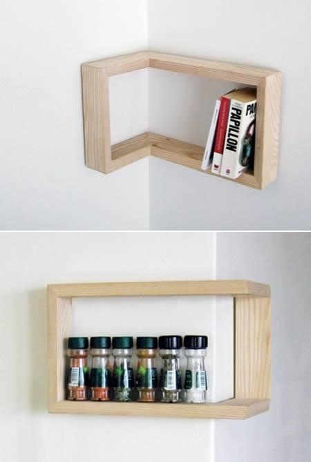 All Sms Types| Inspirational Quotes: [Fropki] Incredibly Cool Shelves #interior #wooden #corner #design #shelf