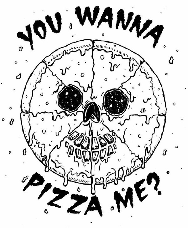 Peace Za Jamie Browne Art #illustration #pizza