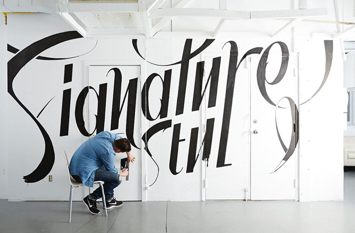 mural, hipster, white, black, bold, signature