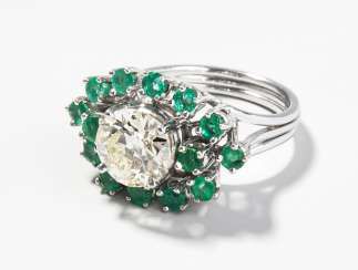 Diamant-Smaragd-Ring