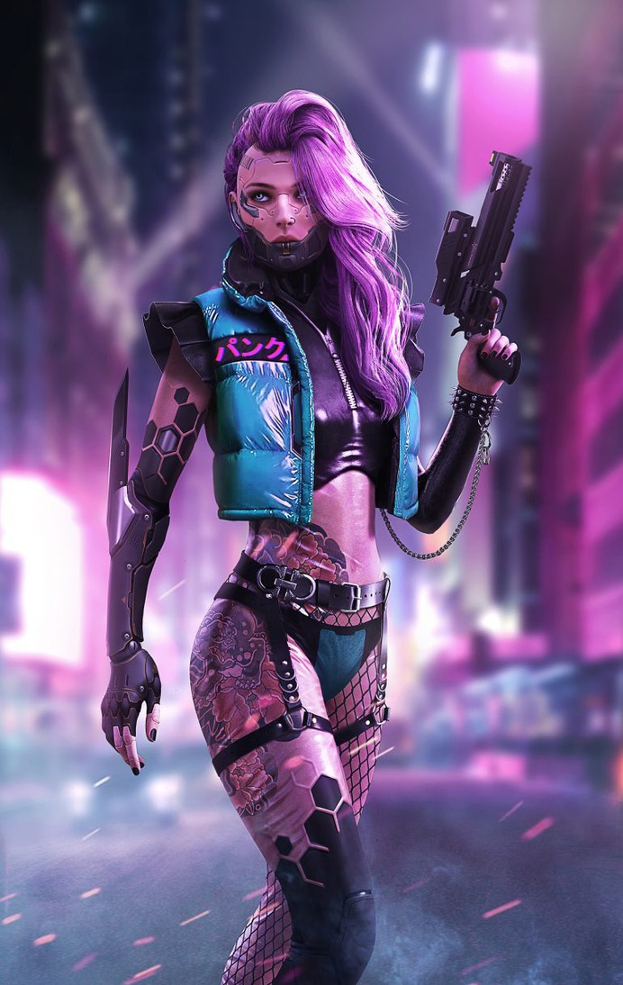 Cyberpunk female killer, DaoDao Mao