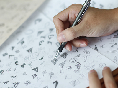 Logo sketching by Bratus #Bratus #typeface #sketch #logo #vietnam #symbol #icon