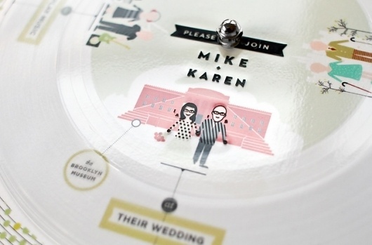 A Paper Record Player : Kelli Anderson #invitation #design #graphic #anderson #wedding #kelli