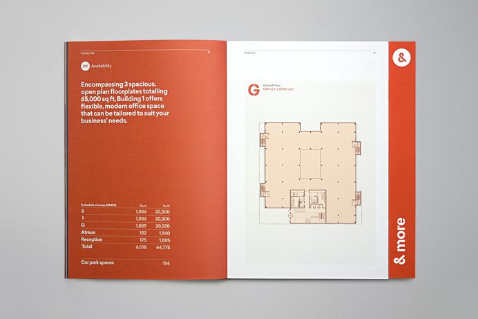 Brochure spread by Blast for UK business park Croxley Park