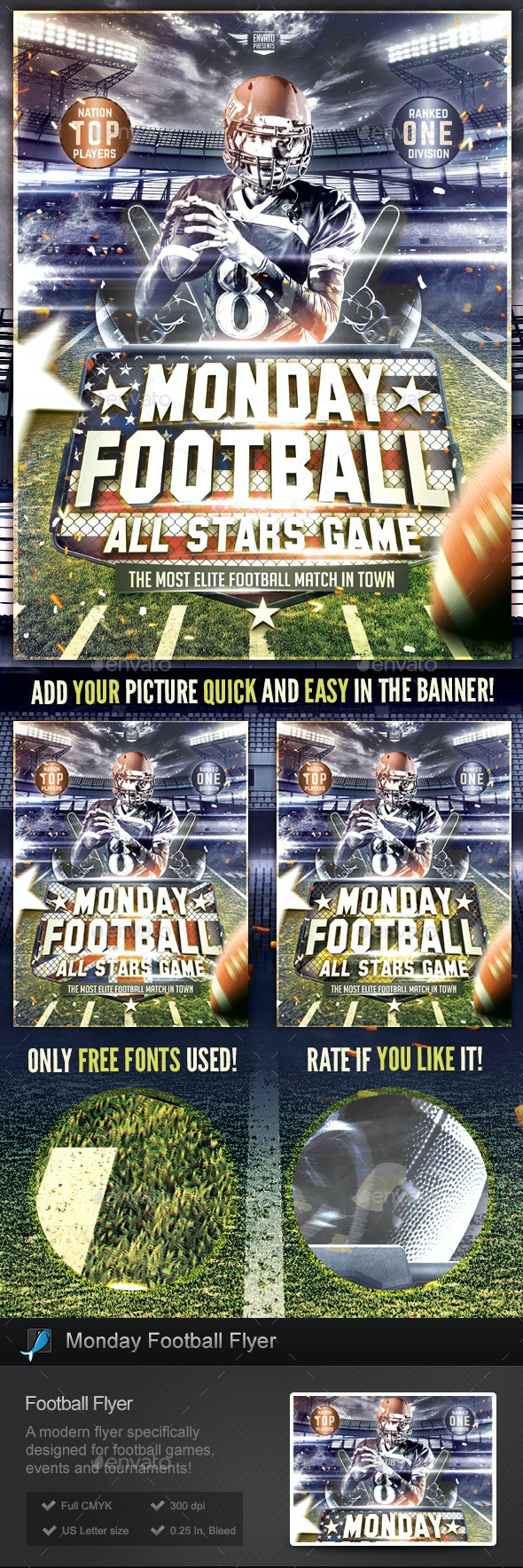 Monday Football Flyer Template - Sports Events