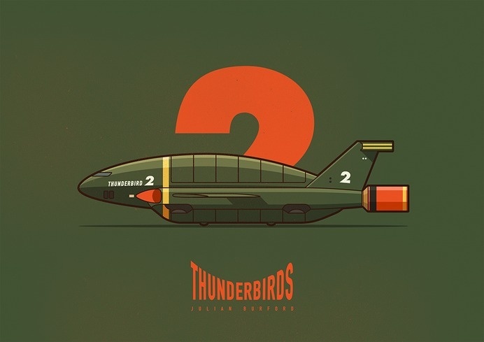 Thunderbirds by Julian Burford #illustration #thunderbirds #clean