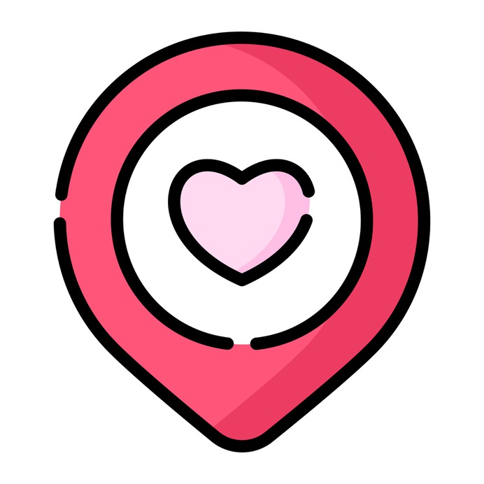 See more icon inspiration related to love, maps and location, love and romance, map pointer, map point, map location, placeholder, pin and signs on Flaticon.