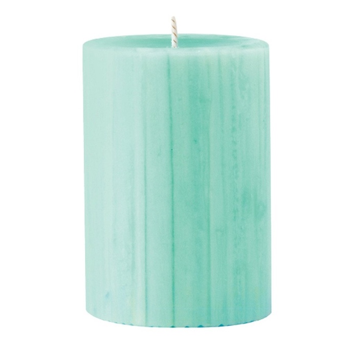 Marbled Pillar Gooseberry & Peach Scented Candle, 10 x 7 cm