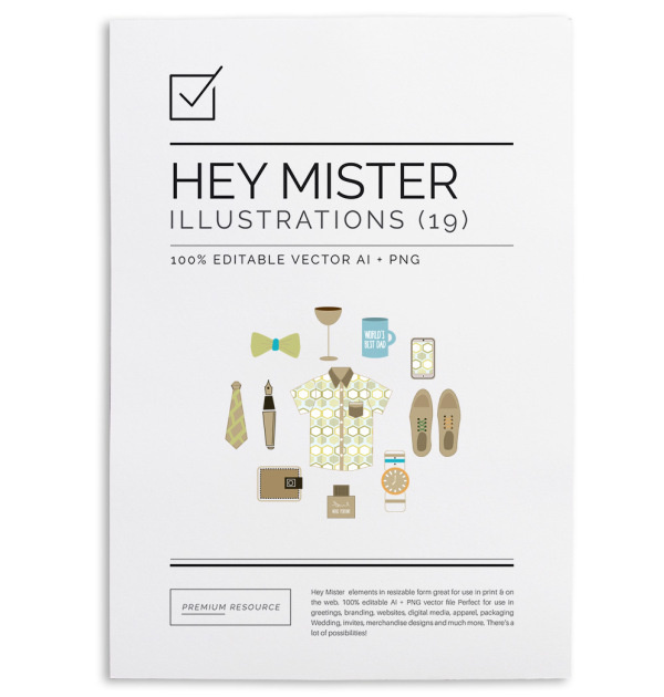 Hey Mister Illustration & Clip Art Vectors $9.00 Hey mister clip art/illustration set is perfect for use in Father's day cards, wrappers, ta