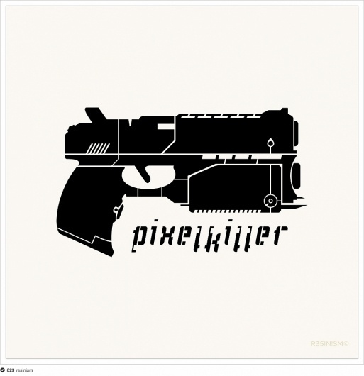 Pixelkiller logo (Online gaming) #pixelkiller #gun #resinism #gaming #logo #online