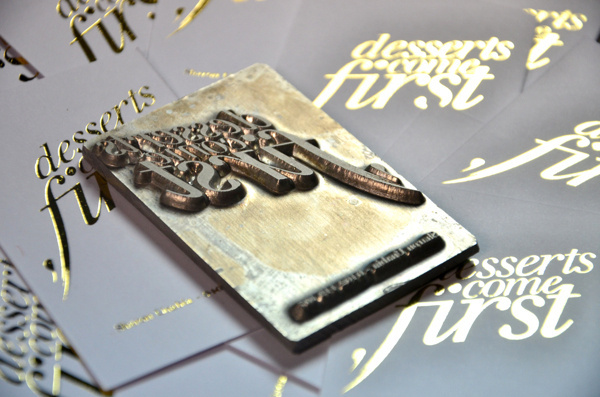Desserts Come First Business Card on Behance #card #plate #business #debossed