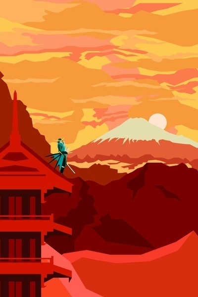 Sengoku Basara Art Print by Phil Giarrusso | Society6 #mountains #japan #sky