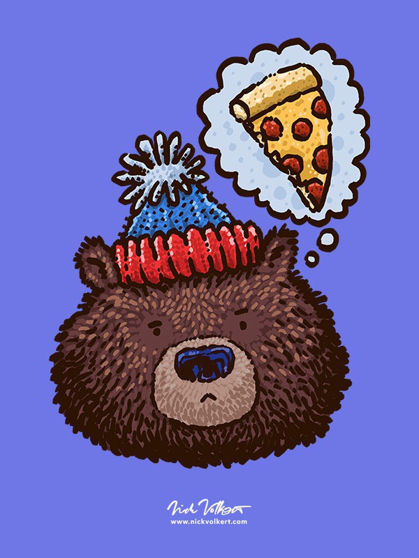 Who likes pizza? Bears do. Bears really really do. Once they get a slice it's all they think about!
