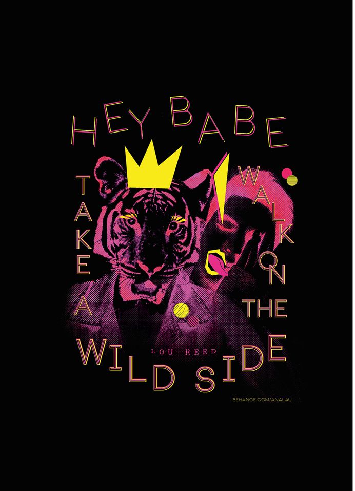 Wild Side on Behance lou reed poster design