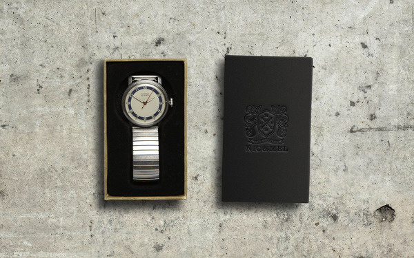 Nic & Mel packaging #sweden #concrete #packaging #design #swedish #deboss #natural #watch