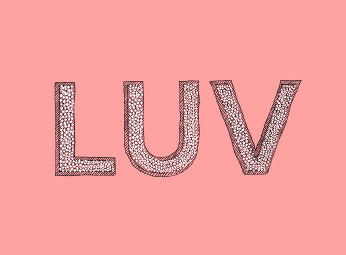 LUV Experiment - Hand Drawn Typography