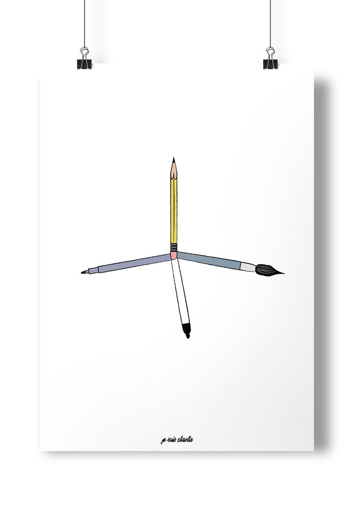 Poster Project #politcal #suis #tools #charlie #print #je #poster #pencil