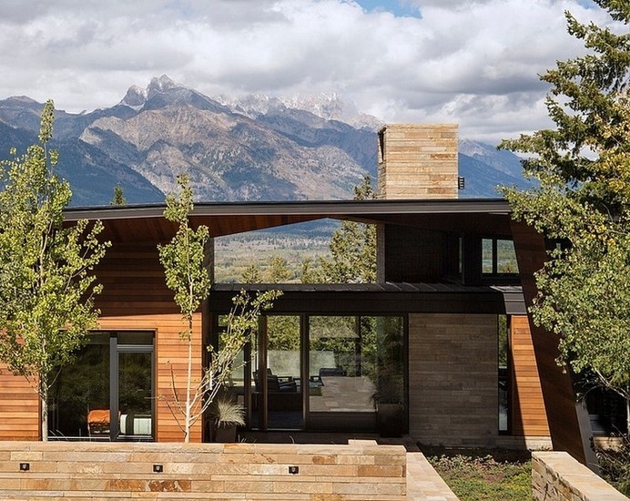 House and Artist's Studio Embracing Spectacular Views in Wyoming #architecture