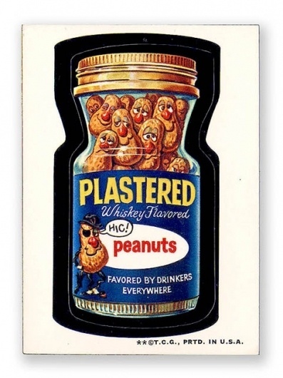 Wacky Packages Topps 2nd Series: Plastered Peanuts #wackypacks #illustration