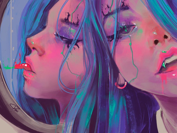 Damaged mirror by BarlesArt