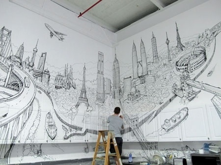 Área Visual: El arte urbano de Deck Two #painting #drawing #art #street