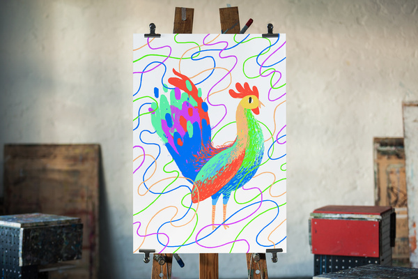 Antti Kalevi - Aapiskukko #rooster #poster