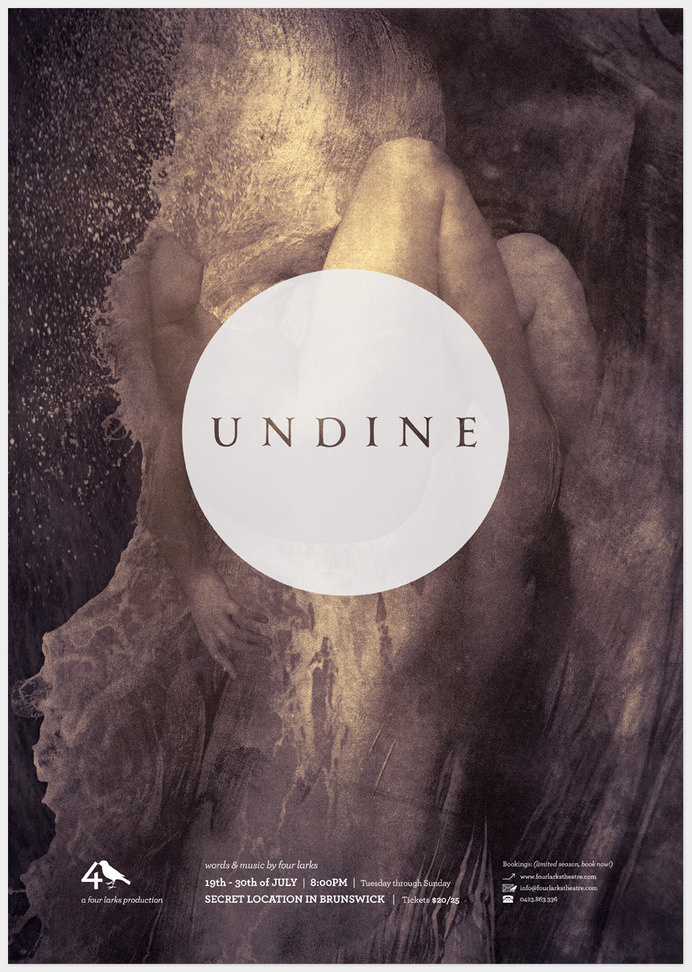 Undine - Stephanie Butterworth #branding #theatre #photomontage #collage #monochromatic
