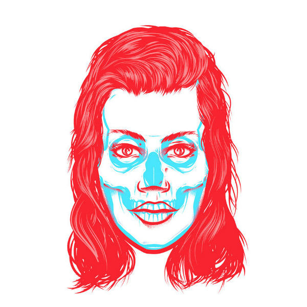 Ilustracixc3xb3n vectorial: Musketon #illustration #face #skull
