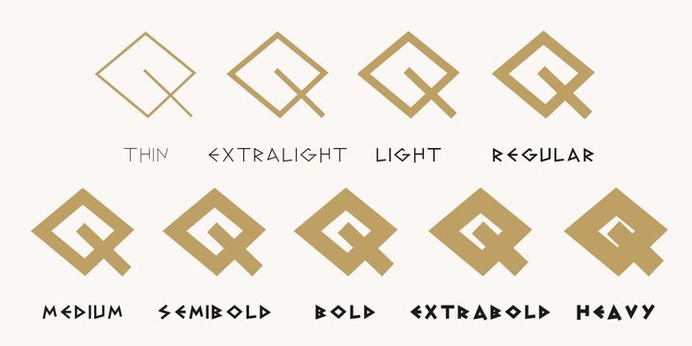 ERMOU variable typeface (font) designed by Thoma Kikis. Teknike.com - #variable #ermou #typeface #font #kikis #thomakikis #greece #hermes #greekthemed #ancientgreek #ancientgreece #geometric #angled #pointed #lettering #greek #latin #cyrillic #teknike