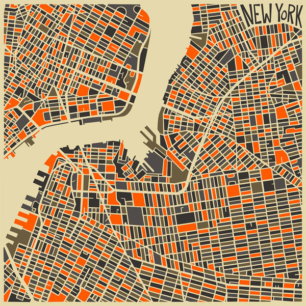 Modern Abstract City Maps #illustration #map