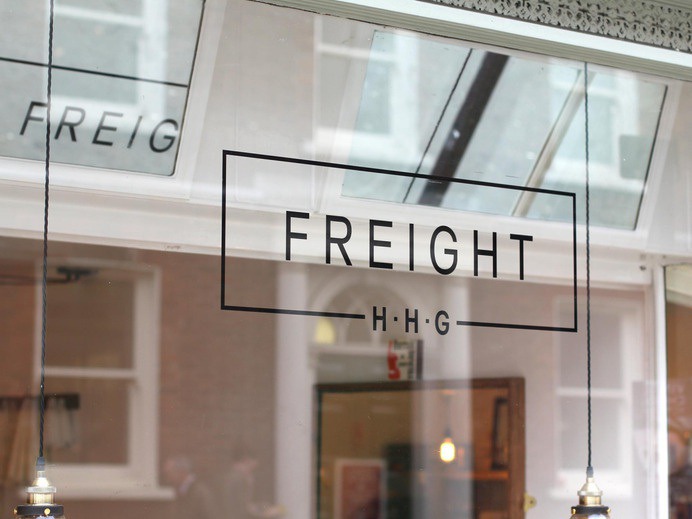 Freight HHG #branding #shop #fashion #signage #window #logo #typography