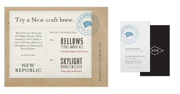 New Republic Brewing print design #texture