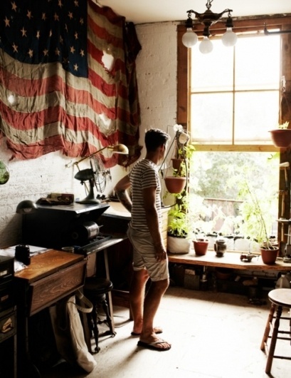 Collin Hughes #interior #collin #flag #american #photography #portrait #studio #wantful #man #hughes #light