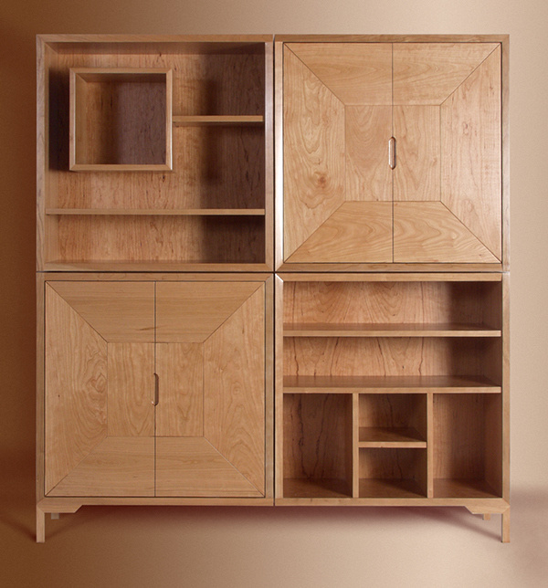 Living room cabinet on Behance #wood #design #geometry #cabinet