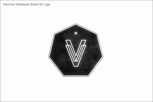 Logos #design #logo #branding #black #hexagon #brand id #heptagon #veronica velasquez monogram
