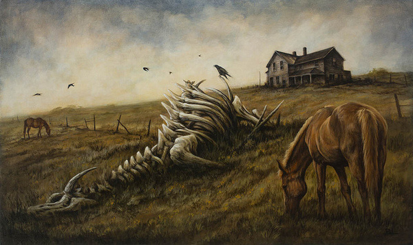 Preview: "Unnatural Histories II" at Antler Gallery | Hi Fructose Magazine #dinosaur #horse #landscape