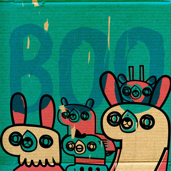 Street Animals 012+ on Behance #illustration #texture #cardboard #vectors